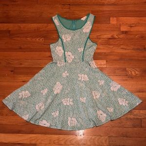 Mint Green Floral Summer Dress